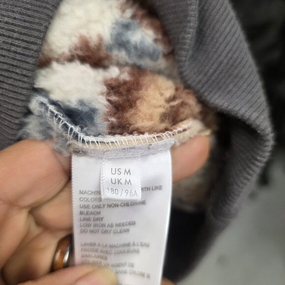 Urban Outfitters Cozy Sherpa Fair Isle Crew Neck Sweatshirt Men’s Size Medium - Picture 4 of 9